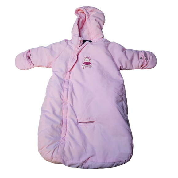 Baby Girl Faded Glory Pink Snow Suit 3-6M - Picture 1 of 6